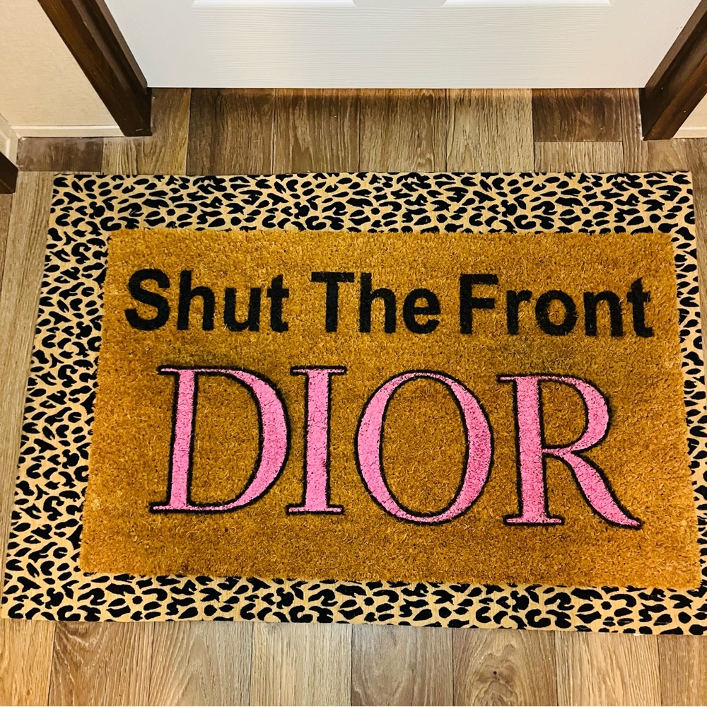 NWT “Shut the front DIOR” Custom Front Doormat